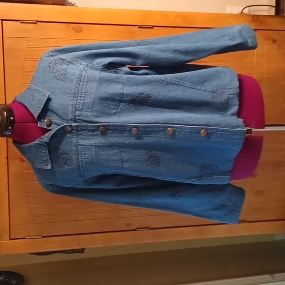 NORTHCREST 100% COTTON JEAN JACKET - Picture 1 of 7